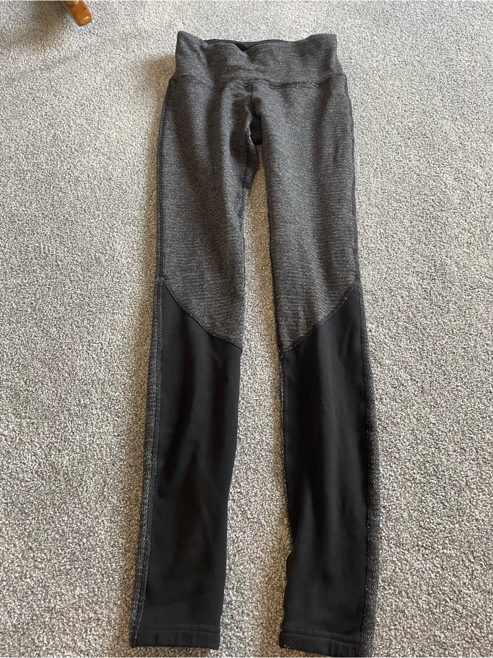 lululemon athletica Gray and Black Colorblock Leggings
